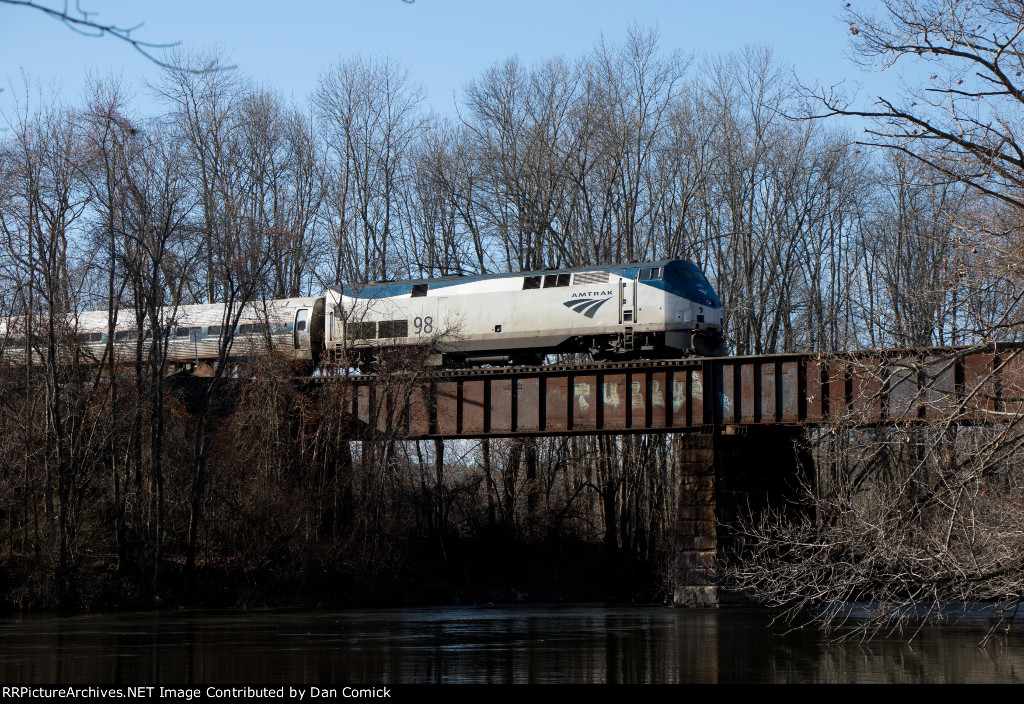 Amtrak 684 Crosses the Presumpscot River